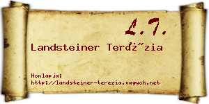 Landsteiner Terézia névjegykártya